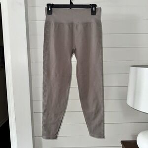 PINK Active Taupe Ankle Leggings Women's M Elastic Waist Stretch